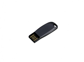 Флешка с мини чипом, компактный дизайн с овальным отверстием, 8 Гб., USB2.0 (Серебряный)