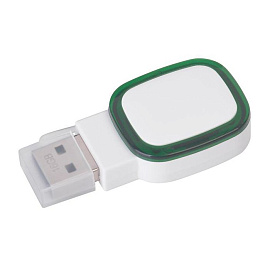 Флеш-карта с подсветкой, 16 GB (Зелёный; Белый)