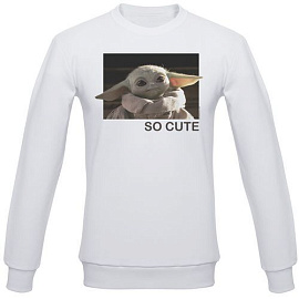Свитшот Baby Yoda (Белый)
