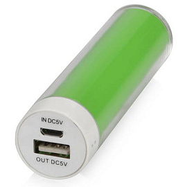 Портативное зарядное устройство "Тианж", 2200 mAh, цвет чёрный (Зелёное-яблоко)