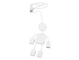 USB Hub на 4 порта в виде человечка (белый)
