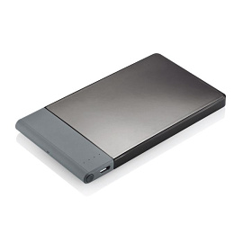 Тонкое зарядное устройство, 4600 mAh, цвет серый с чёрным (Чёрный; Серый)