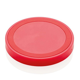 Док-станция для беспроводной зарядки Round, красная (Красный)