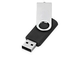 USB-флешка на 16 Гб, с покрытием SOFT TOUCH, "Квебек" (Чёрный)