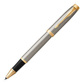 Ручка-роллер Parker IM Brushed Metal GT (Серебряный; Чёрный; Золотой)