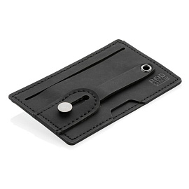 Картхолдер c RFID защитой для телефона 3-в-1 (Чёрный)