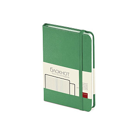 Блокнот MEGAPOLIS JOURNAL (АР), формат A6 с горизонтальной фиксирующей резинкой (Зелёный)
