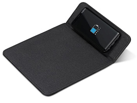 Коврик для мыши с беспроводной зарядкой "Mist" (темно-серый)