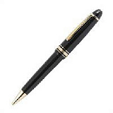 Ручка шариковая Montblanc Masterstuck, черная с золочением