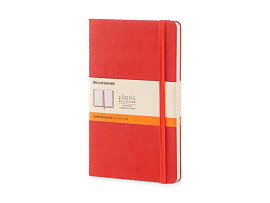Записная книжка Classic, формат A5 (блок в линейку), цвет чёрный (Красный)