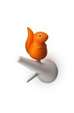 Вешалки настенные squirrel 2 шт. белые/оранжевые