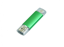 Флешка с Micro USB, 64Гб (Зелёный)