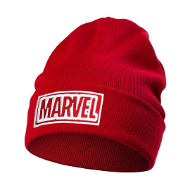 Шапка с вышивкой Marvel (Красный)