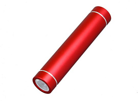 Универсальное зарядное устройство power bank под нанесение логотипа с фонариком (Красный)