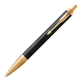 Ручка шариковая Parker IM Premium Dark Espresso Chiselled CT (Чёрный; Золотой)