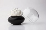 Контейнер для хранения ватных палочек lotus черный/белый
