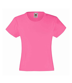 Детская футболка FOTL Girls Valueweight (малиновый)