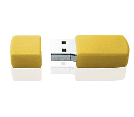 Флешка PVC027 с чипом 128 гб. USB 2.0 (жёлтый)