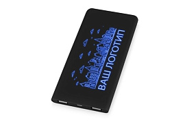 Портативное зарядное устройство с подсветкой логотипа "Faros", с покрытием SOFT TOUCH, 4000 mAh (Синий; Чёрный)