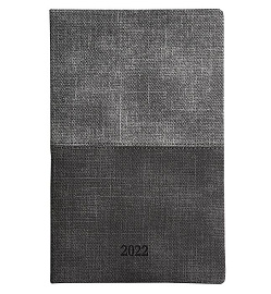 Еженедельник датированный 2022, формат 13х20, 5, переплет твердый с поролоном (серый)