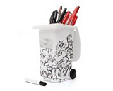 Органайзер для рабочего стола wheelie bin белый/черный