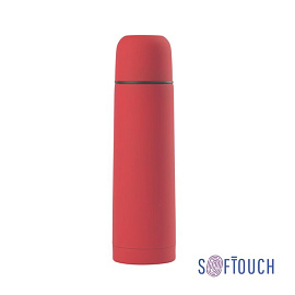Термос "Крит" с покрытием SOFT TOUCH, 0,5 л, чёрный (Красный)