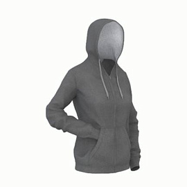 Толстовка женская 17W Style Woman (Тёмый-меланж; Серый)