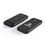 Беспроводное зарядное устройство "ShineMax SOFTTOUCH", 10000 mAh с подсветкой логотипа и цифровым ин