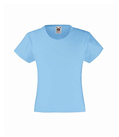 Детская футболка FOTL Girls Valueweight (голубой)