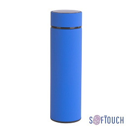 Термос "Бостон" с индикацией температуры, soft touch, 0, 5л. (Синий)