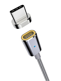 Магнитный кабель USB 2.0 - type-С, Partner (Серебряный)