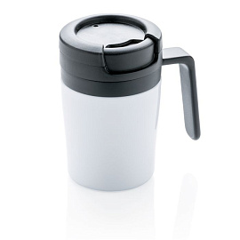 Термокружка с ручкой Coffee-to-go, 160 мл (Белый; Чёрный)