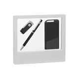 Набор: ручка, флешка 8 Гб, зарядник 4000 mAh, покрытие soft touch