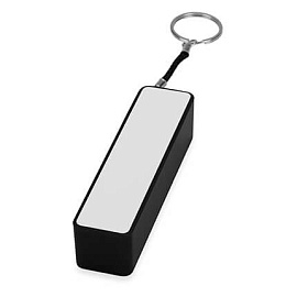Портативное зарядное устройство "Сатурн", 2200 mAh, цвет белый с черным (Чёрный; Белый)