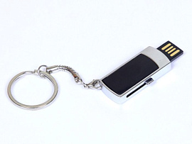 Флешка прямоугольной формы. 64 Гб., USB2.0 (Чёрный)