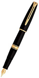 Перьевая ручка Waterman Charleston, цвет: Black/GT, перо: F (13001 F)