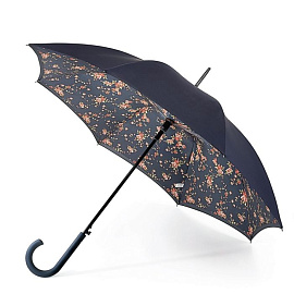 Зонт женский трость автомат Fulton, модель L754-3541 EnchantedBloom (Чёрный; Коричневый)