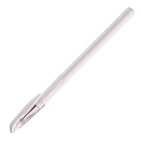 Ручка гелевая Gel Pen с прозрачным колпачком и белым клипом
