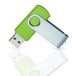 Флешка PVC001 (металлик) с чипом 4 гб. USB 2.0 (салатовый)