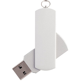 Флешка ELEGANCE, 16ГБ, оранжевая. USB 2.0 (Серебряный)