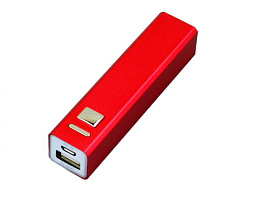 Универсальное зарядное устройство power bank прямоугольной формы (Красный)