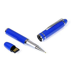 USB-Flash накопитель (флешка) - металлическая ручка, модель 370, объем памяти 32 Gb (Синий)