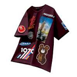 Футболка оверсайз STAN хлопок 240, 56_CCCР, Бордовый, (66) (52/XL)