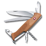 Нож перочинный VICTORINOX RangerWood 55, 130 мм, 10 функций, с фиксатором, рукоять из орехового дере