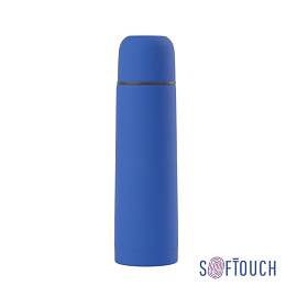 Термос "Крит" с покрытием SOFT TOUCH, 0,5 л, чёрный (Синий)